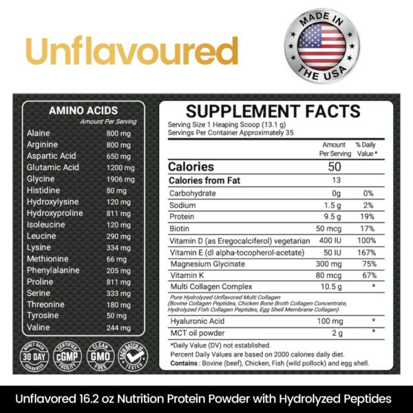 Pote de polvo sin sabor con tapa