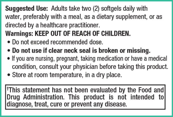 Interior del envase Peak Krill Oil