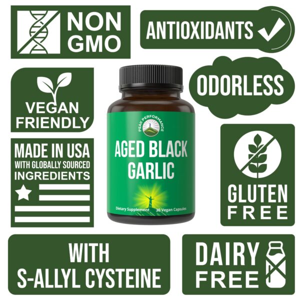 Cápsulas de ajo negro antioxidantes para sistema inmune Peak Performance