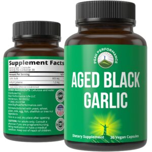 Cápsulas de ajo negro madurado Peak Performance envase 30 unidades