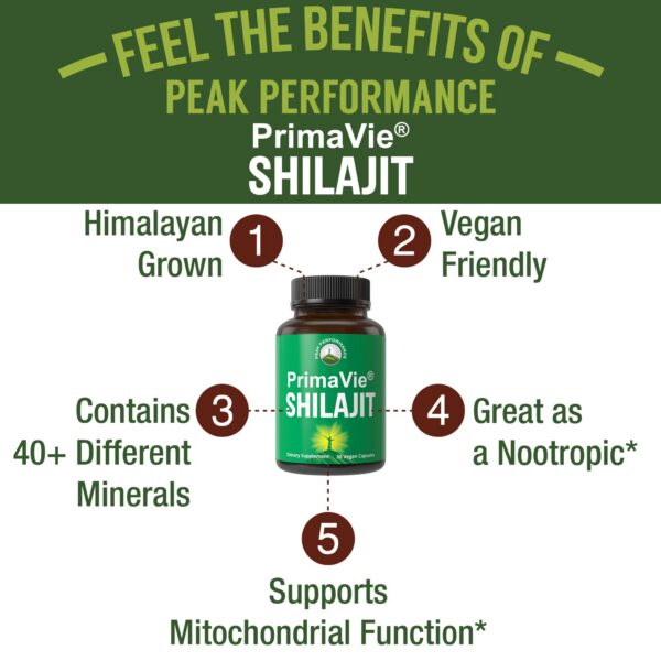 Version 1.0.0 Interior de la caja con cápsulas Shilajit purificado