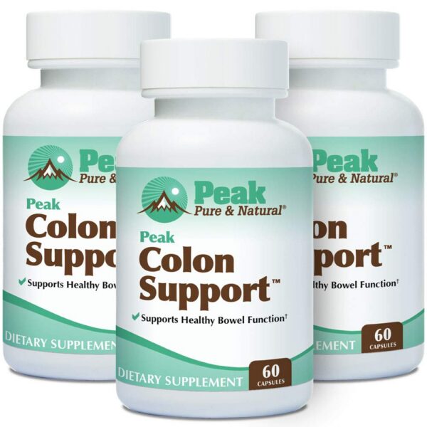 Peak Pure & Natural soporte colon suplemento limpieza digestiva 60 cápsulas