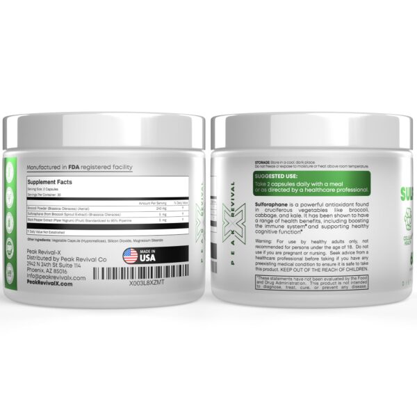 Version 1.0.0 Etiqueta del frasco Peak Revival-X