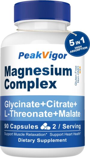 Frasco blanco de magnesio 5 en 1 para mujeres