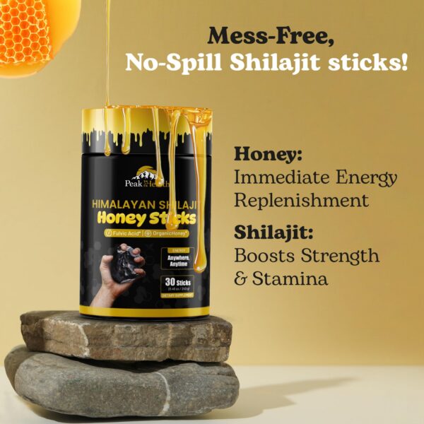 Sticks Shilajit Peakhealth envueltos individualmente