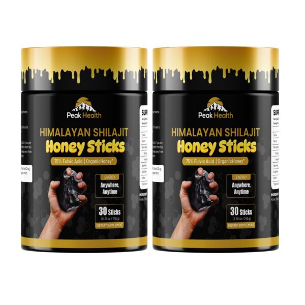 Peakhealth Shilajit sticks suplemento frasco