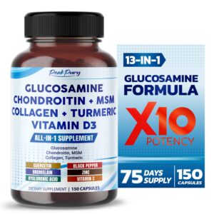 Frente del frasco PeakPury glucosamina condroitina MSM