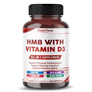 Version 1.0.0 Frente de la botella PEAKPURY HMB 150 cápsulas