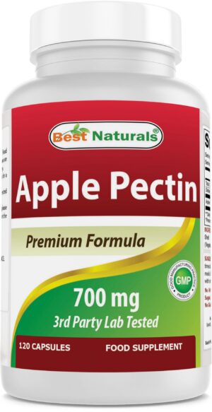 Frasco de cápsulas de pectina de manzana Best Naturals 700 mg