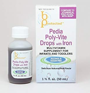Pedia Poly-Vite gotas con hierro suplemento multivitamínico 3 pack