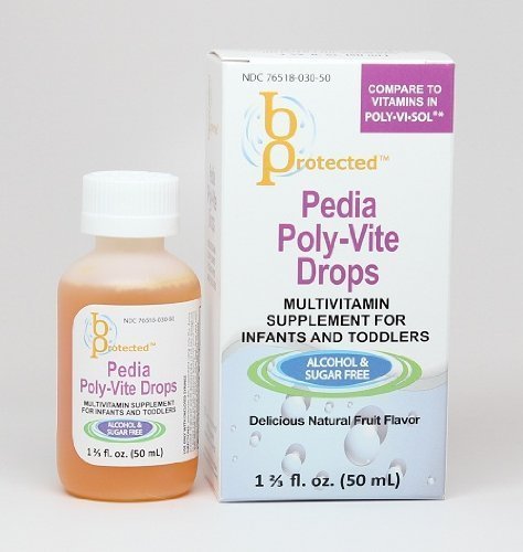 Pedia Poly-Vite gotas multivitamínicas para bebés paquete de 3