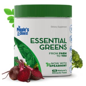 Version 1.0.0 People's Chemist polvo verdes orgánico frasco 454g