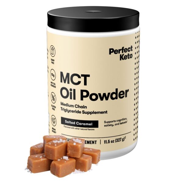 Perfect Keto polvo MCT frasco frontal