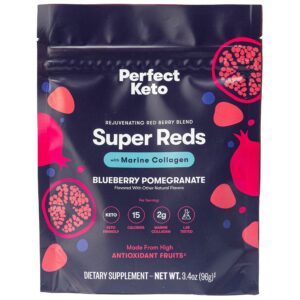 Etiqueta frontal de Perfect Keto Super Reds
