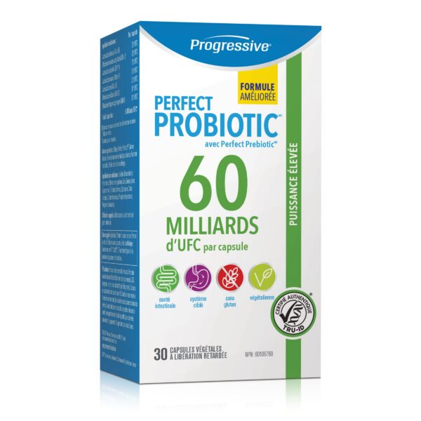 Caja Perfect Probiotic 60B PROGRESSIVE 30 cápsulas lateral