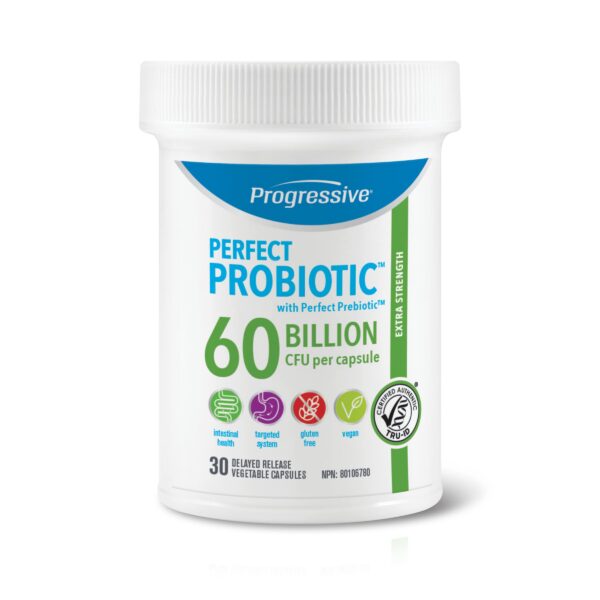Cápsulas Perfect Probiotic 60B PROGRESSIVE en mesa