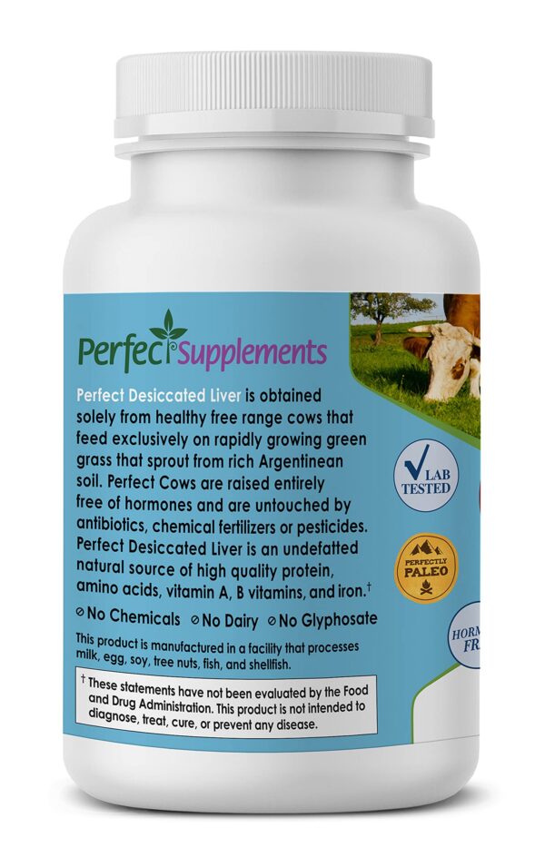 Cápsulas de hígado de res deshidratado