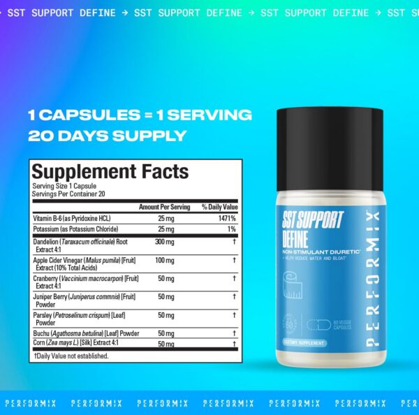 PERFORMIX SST envase lateral suplemento contra retención de agua