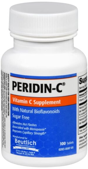 Frente de envase PERIDIN-C Vit C Suppt Tabs