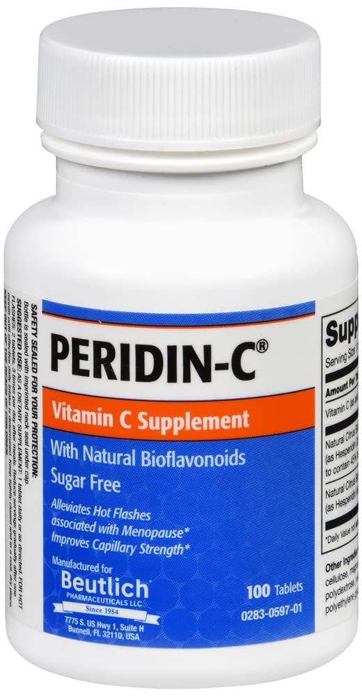 Frente de envase PERIDIN-C Vit C Suppt Tabs