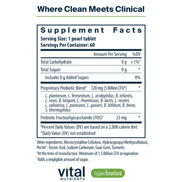 Perlas veganas Time Release de probióticos Hyperbiotics Pro-15