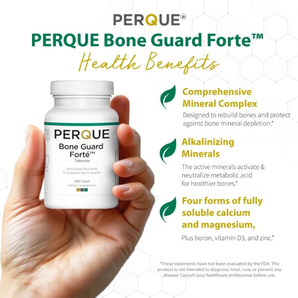Etiqueta Perque Bone Guard Forte 240 tabletas