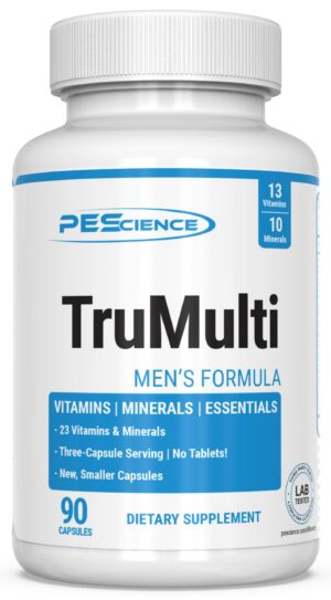 PEScience TruMulti multivitamínico para hombres frasco de 90 cápsulas