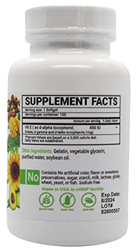 Peter's Choice cápsulas de vitamina e natural frasco