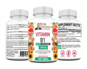 Version 1.0.0 Peter's Choice tabletas vitamina B1 500mg paquete de 100