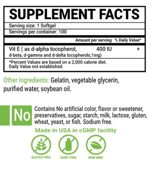 Peter's Choice suplement vitamínico vitamina e 400iu