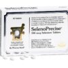 Frasco y etiqueta de SelenoPrecise 100 mcg