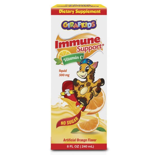 PHARMADEL GirafKids vitamina C líquida niños 500 mg 8 onzas