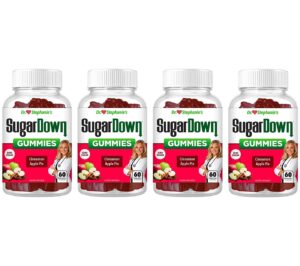 Paquete de 4 gomitas SugarDown de Pharmaganics sabor canela