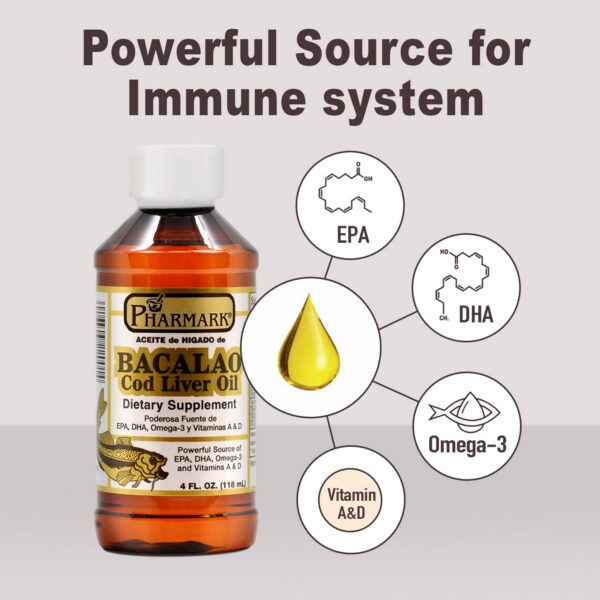 Frasco de Pharmark Cod Liver Oil