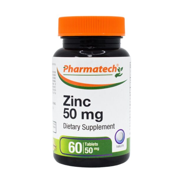 PHARMATECH zinc 50 mg tableta gluconato quelado frontal