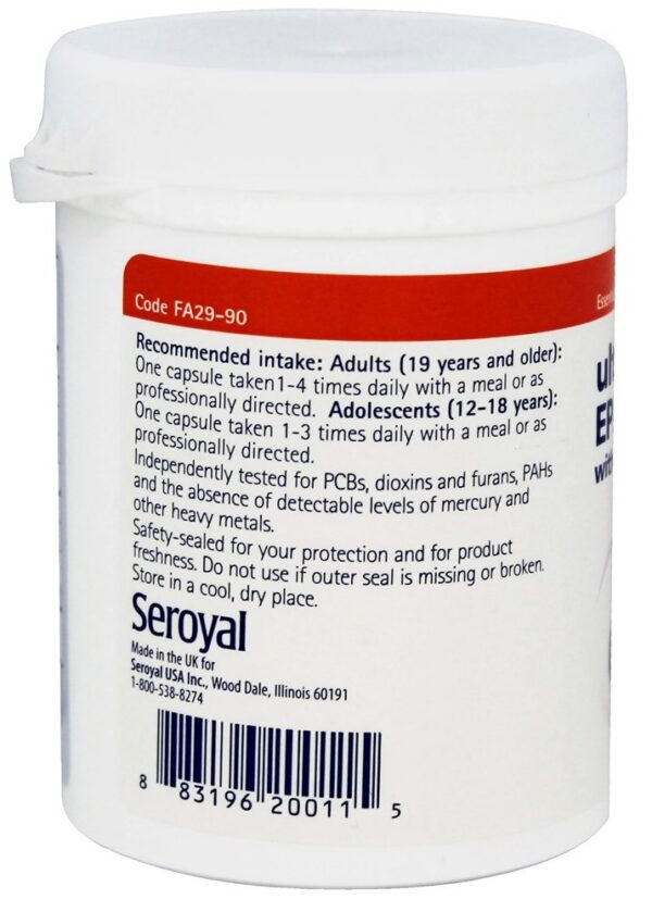 Lista de ingredientes del suplemento