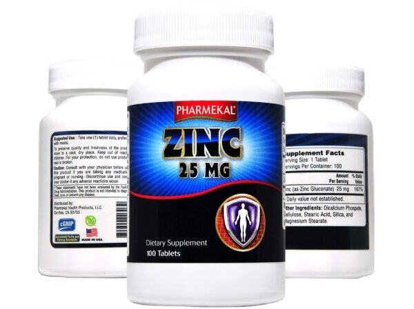 Frente del envase Pharmekal Zinc mini tabletas