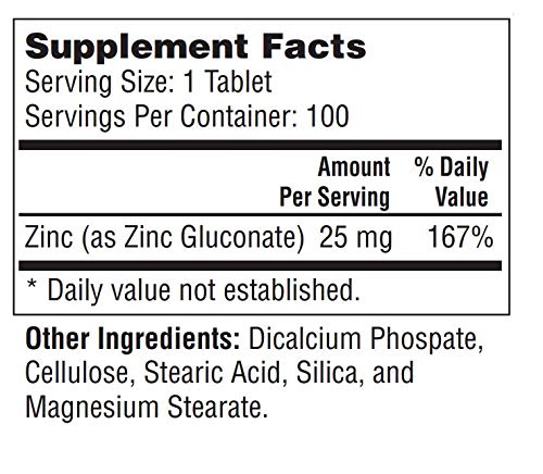 Detalle de tabletas zinc mini