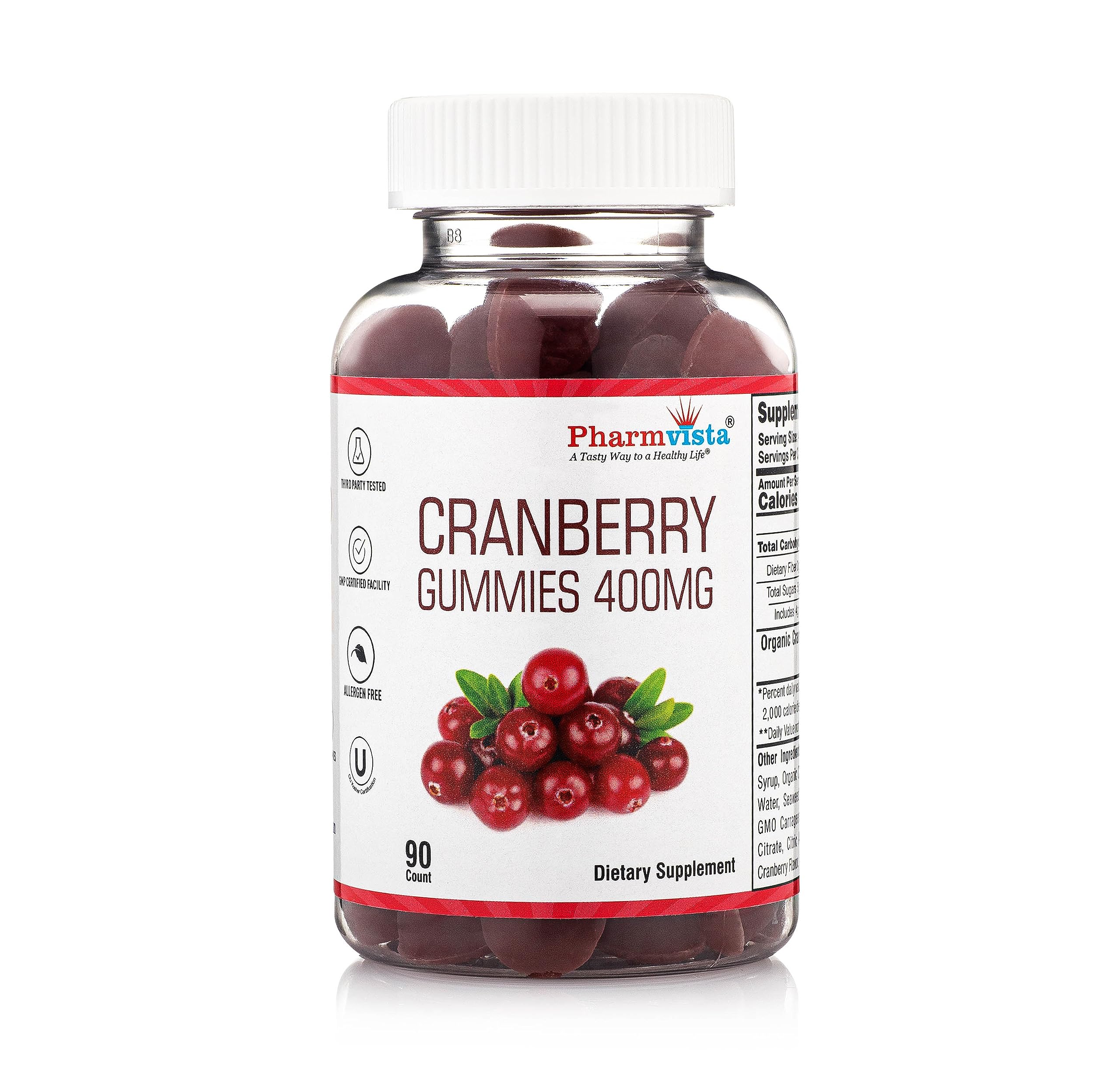 Pharmvista Cranberry Gummies, 400 mg