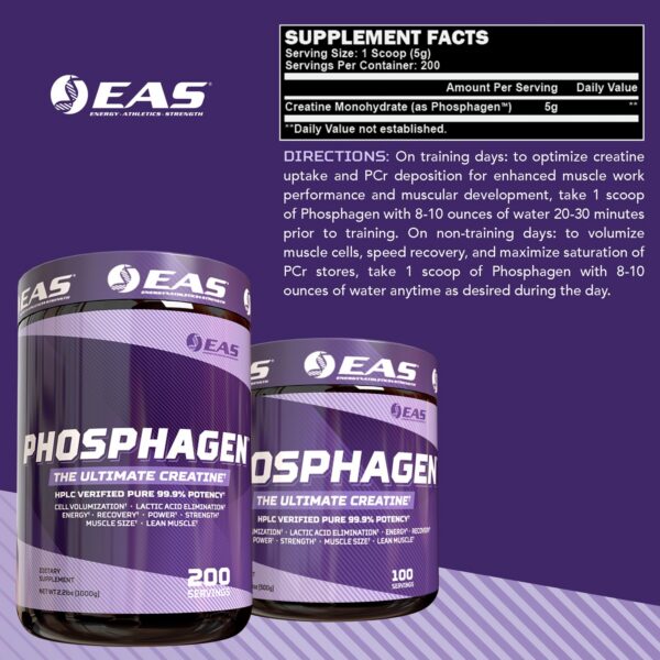 Etiqueta Phosphagen Creatine powder