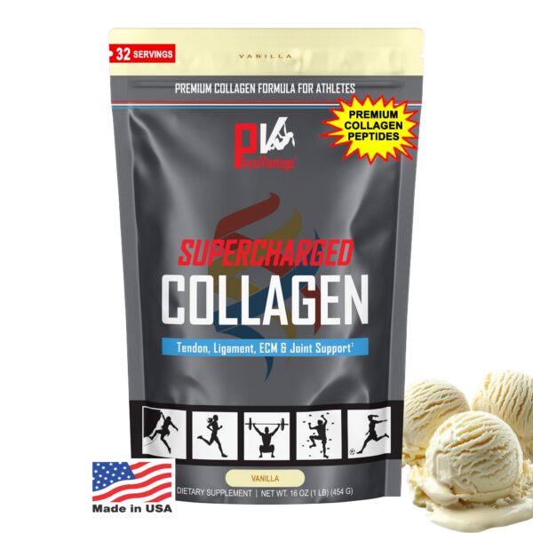 Version 1.0.0 Frente de etiqueta de PhysiVantage Supercharged Collagen