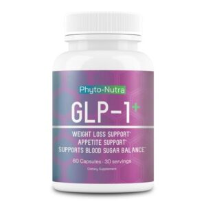 Version 1.0.0 Botella de Phyto-Nutra GLP-1 suplemento vegano natural 60 cápsulas