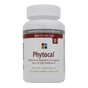 Frasco de Phytocal Mineral Formula Type O - 120 cápsulas