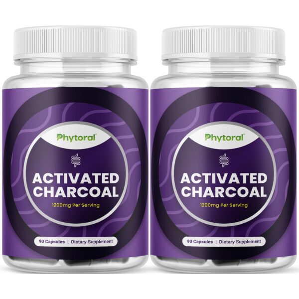 Phytoral cápsulas carbón activado detox natural salud intestinal