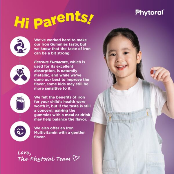 Version 1.0.0 Gomitas de hierro en color naranja