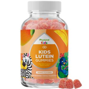 Frente de la caja Phytoral Kids Lutein Gummies Mango