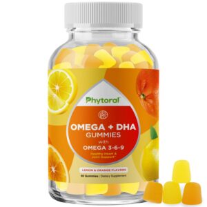 Phytoral Omega-3 gomitas - frasco y etiqueta