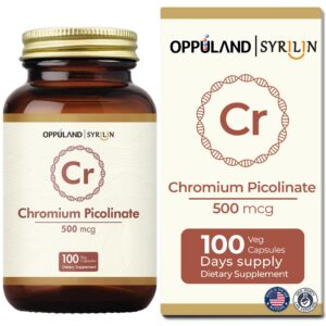 Pictorial frontal de frasco de picolinato de cromo 500 mcg