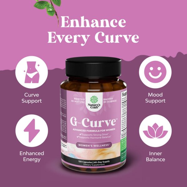 Píldoras G-Curve con saw palmetto y horny goat weed mujeres