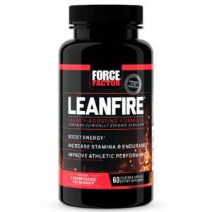 Píldoras LeanFire Force Factor preentreno energía té verde